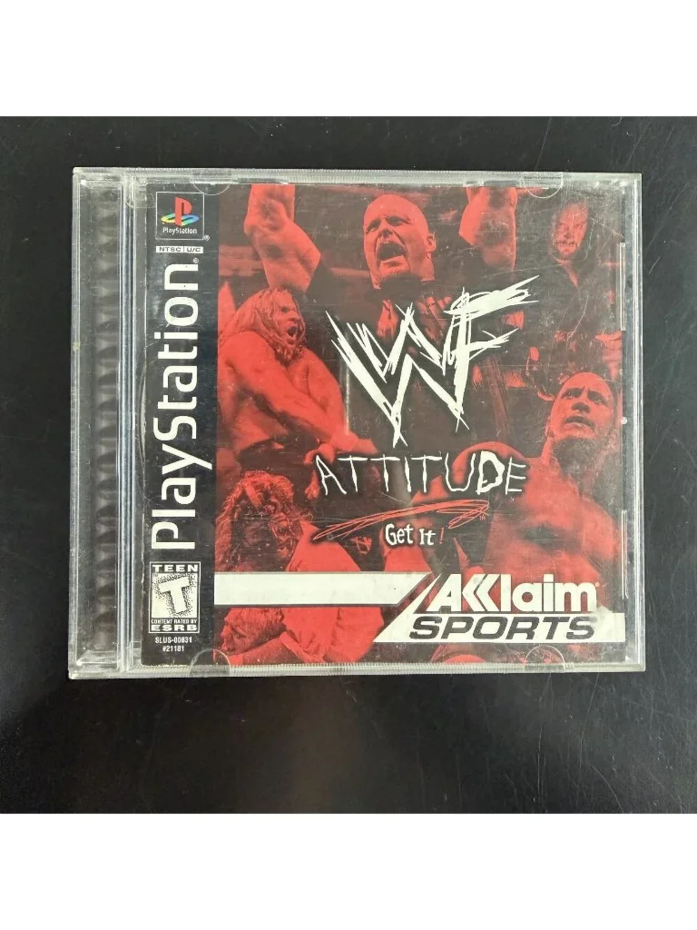 WWF Attitude PlayStation 1 PS1 Complete w/Manual Fully Tested Black Label - Picture 1 of 3